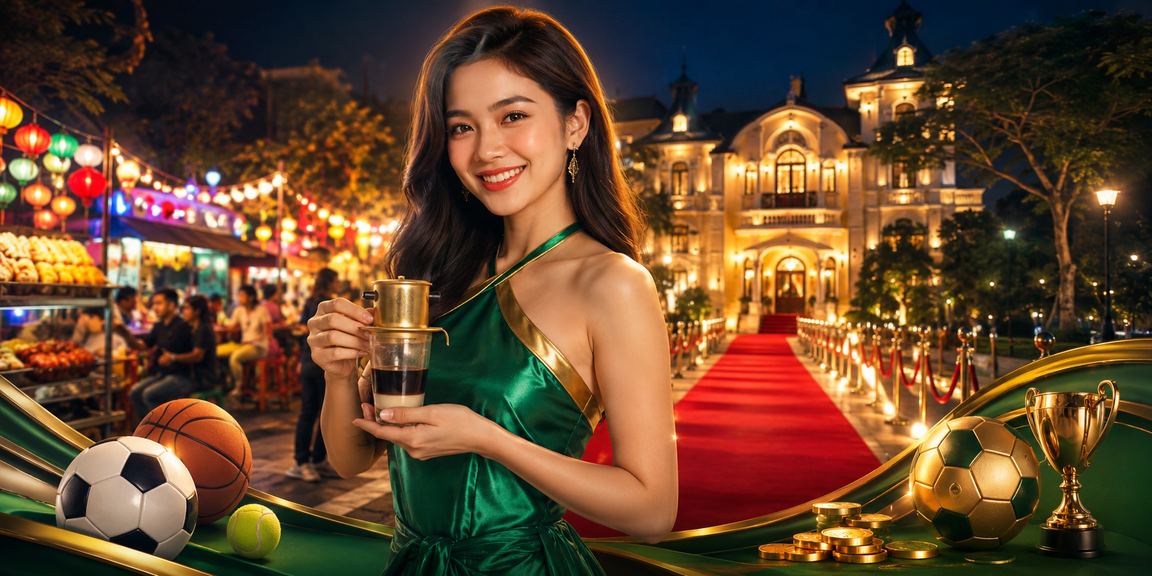 Người dùng thưởng thức cà phê tại Đà Lạt trong khi truy cập nền tảng cá cược trực tuyến
