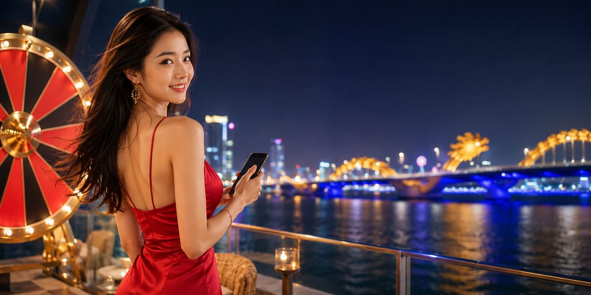 Người chơi Roulette thư giãn tại bãi biển Đà Nẵng với không khí biển xanh