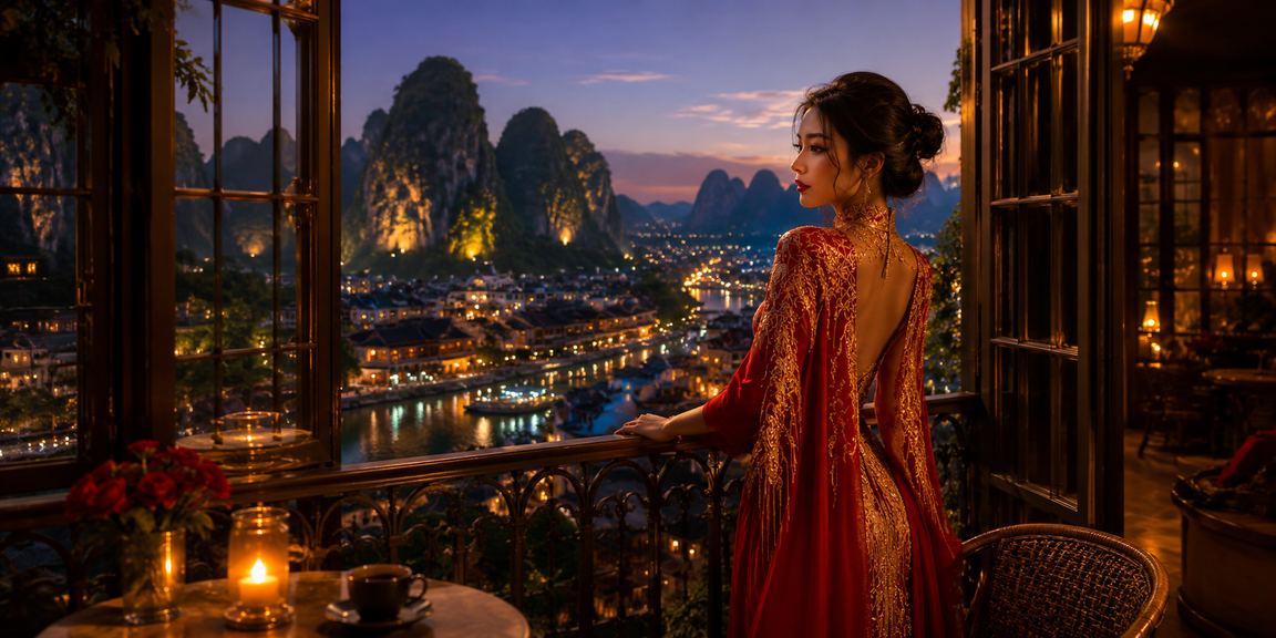 Không gian nghỉ dưỡng Ninh Bình với người dùng thưởng thức cà phê và trải nghiệm dịch vụ VIP